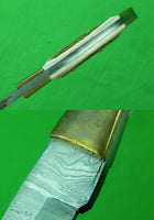 Vintage Custom Hand Made Damascus Blade Stag Handle Hunting Knife - NB CUTLERY LTD