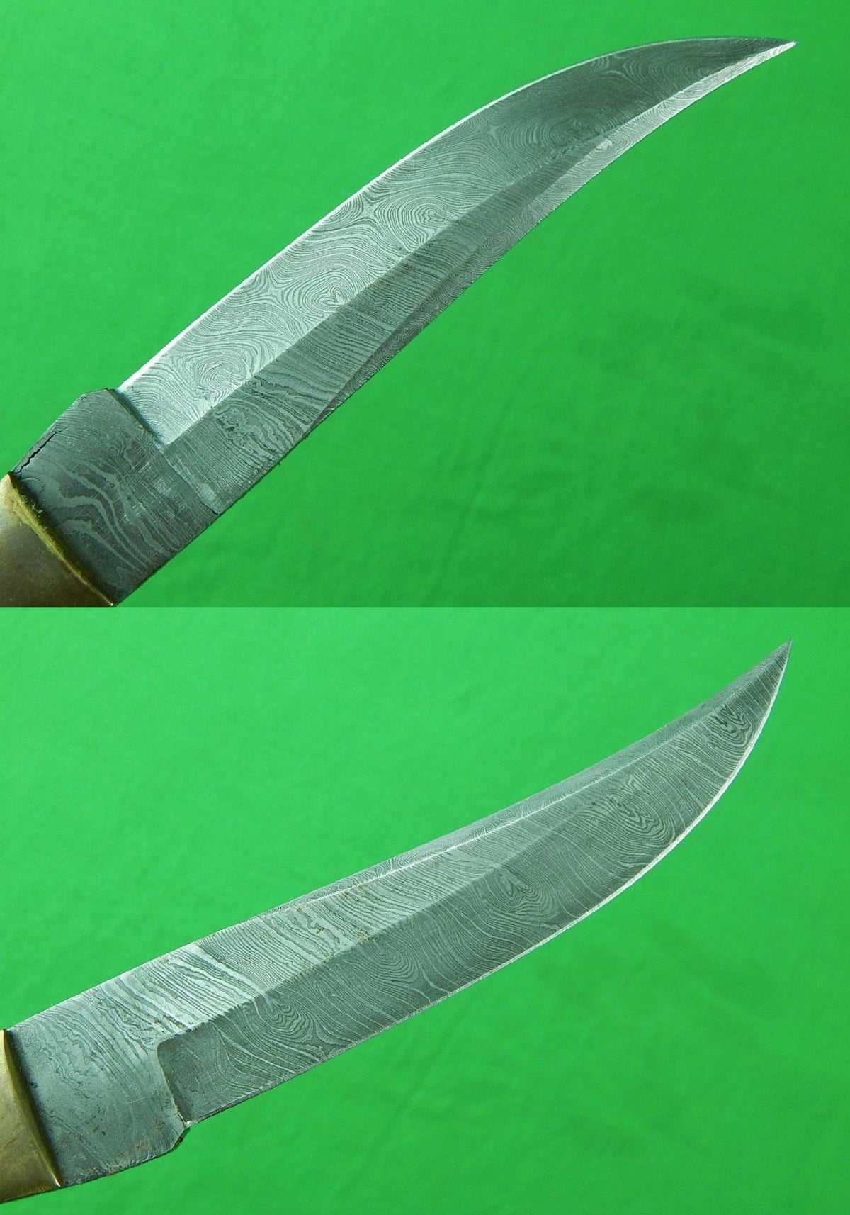 Vintage Custom Hand Made Damascus Blade Stag Handle Hunting Knife - NB CUTLERY LTD