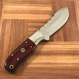 BEAUTIFUL RED HANDLE DAMASCUS STEEL KNIFE - NB CUTLERY LTD