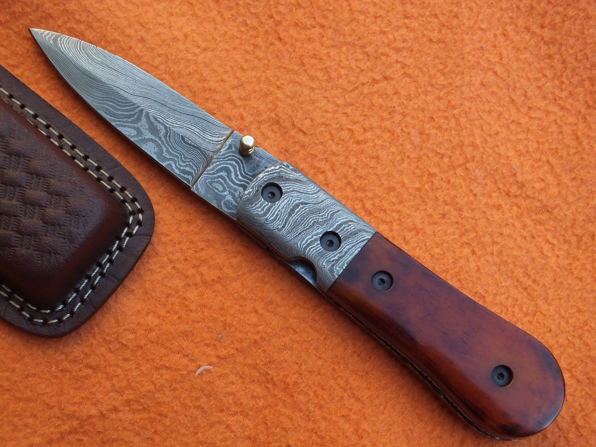Damascus Hand made Folding knife - NB CUTLERY LTD