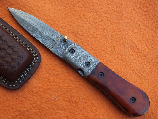 Damascus Hand made Folding knife - NB CUTLERY LTD