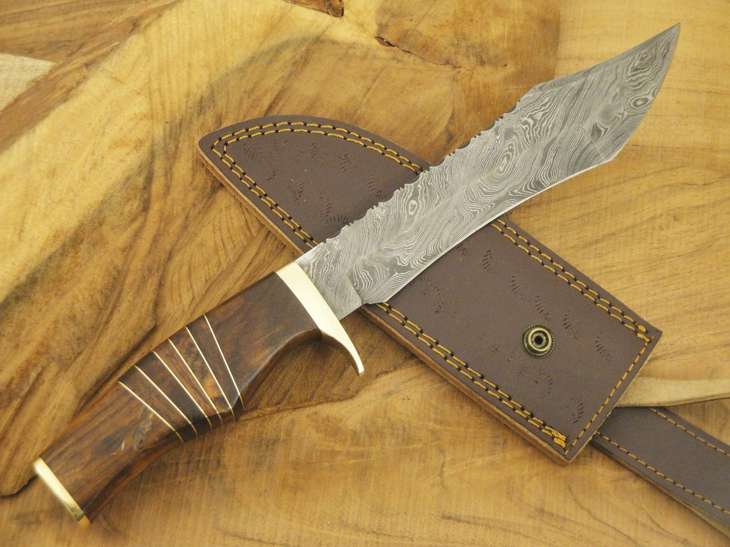 Damascus Hand Made Hunting knife - NB CUTLERY LTD