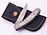 Full Damascus steel folding knife - NB CUTLERY LTD