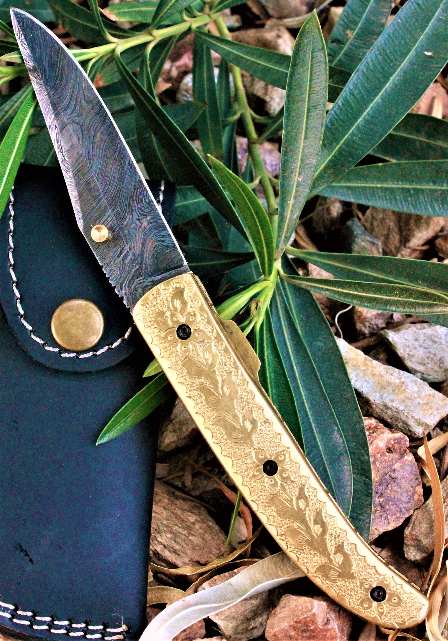 Damascus folding Knife - NB CUTLERY LTD
