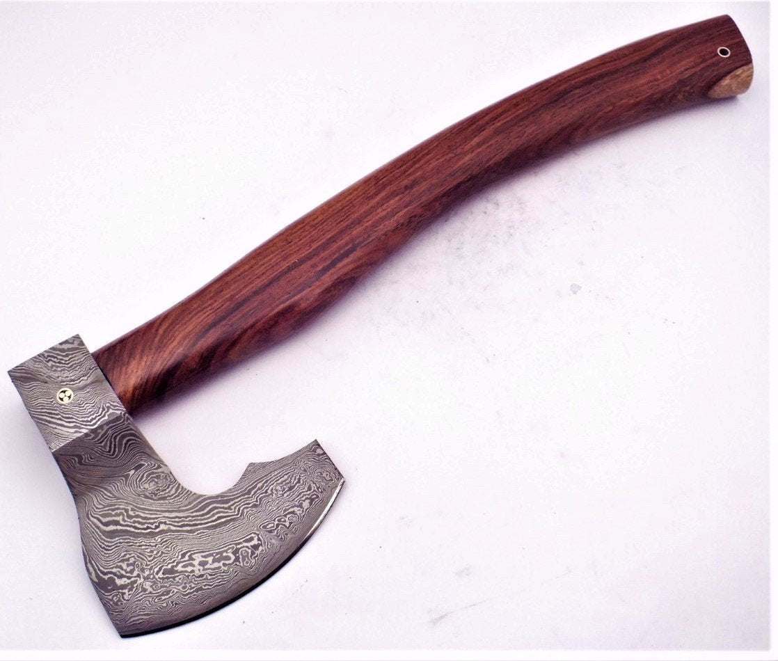 Hand Forged Damascus Axe, Hunting - NB CUTLERY LTD