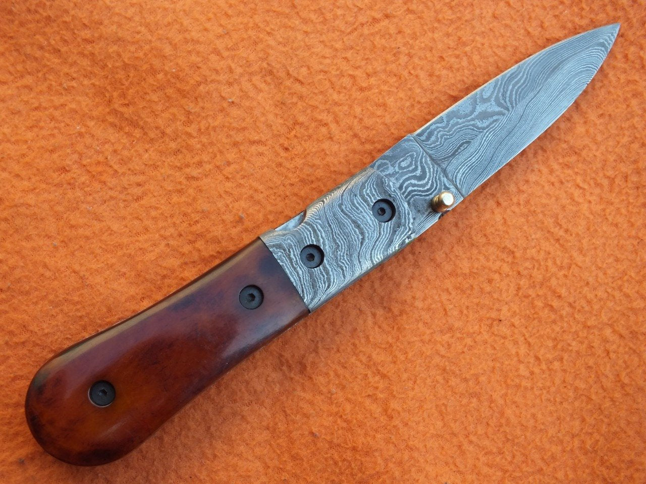 Damascus Hand made Folding knife - NB CUTLERY LTD