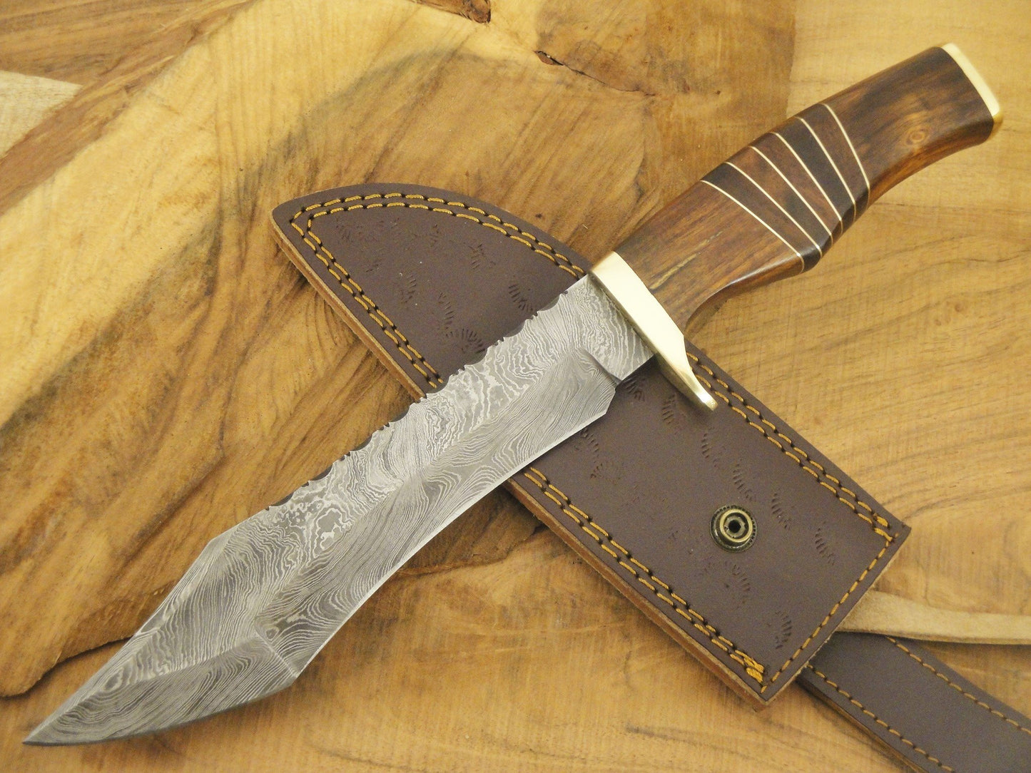 Damascus Hand Made Hunting knife - NB CUTLERY LTD