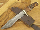 Damascus Hand Made Hunting knife - NB CUTLERY LTD