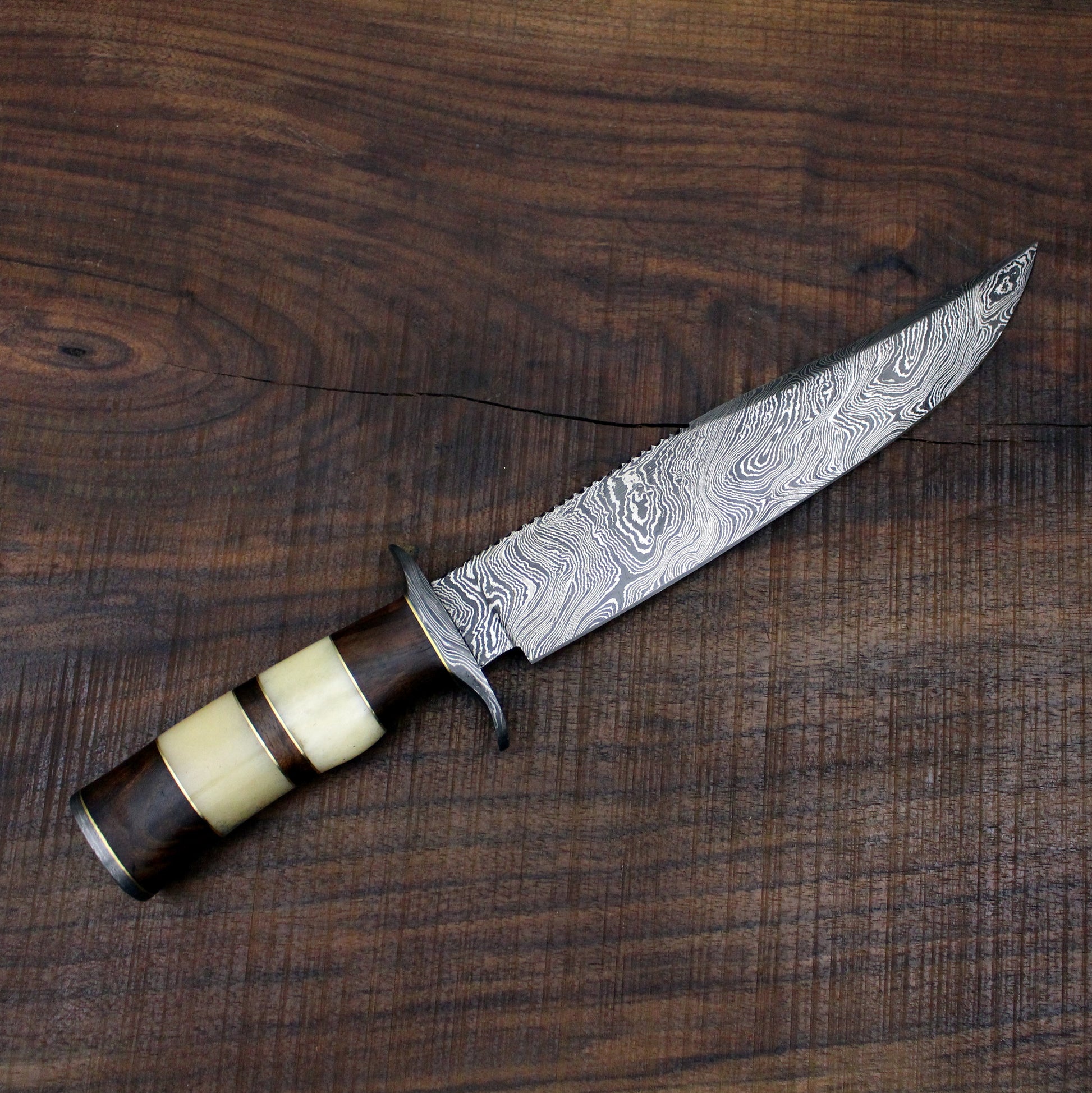 Damascus Hunting Knife - NB CUTLERY LTD