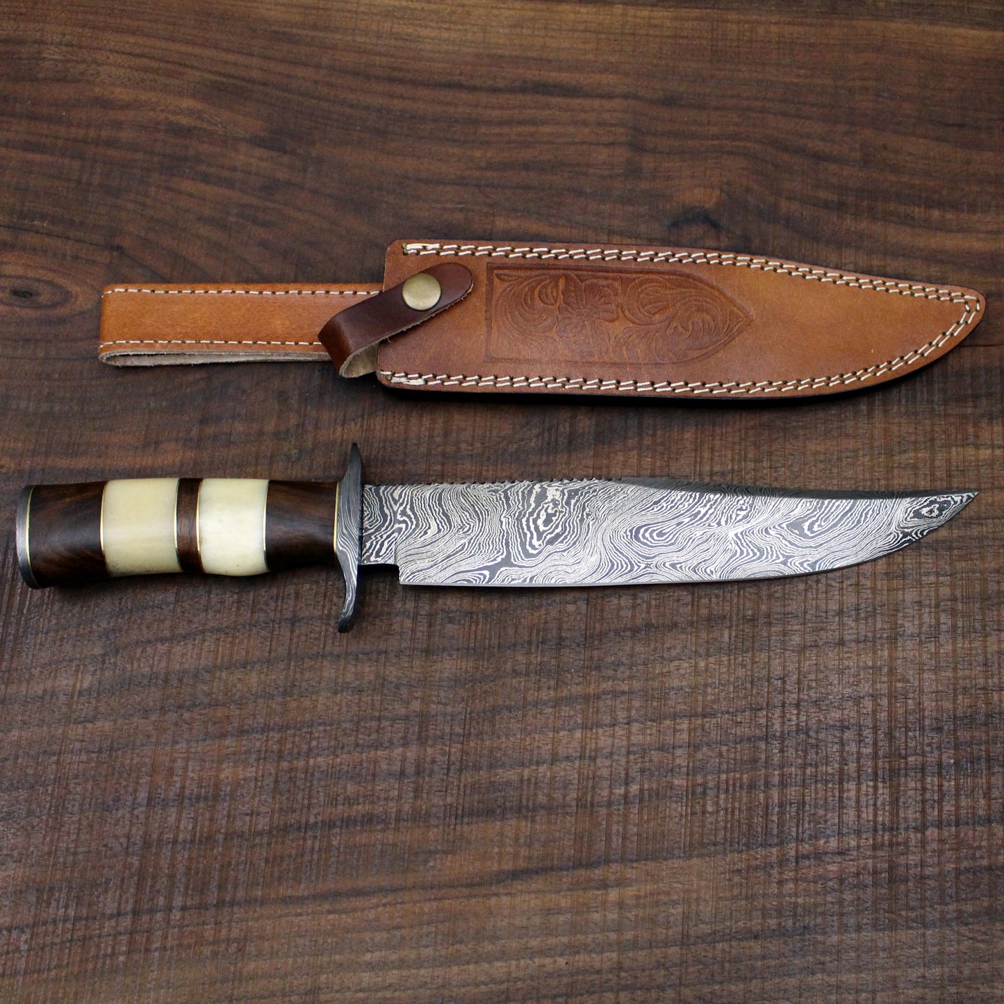 Damascus Hunting Knife - NB CUTLERY LTD