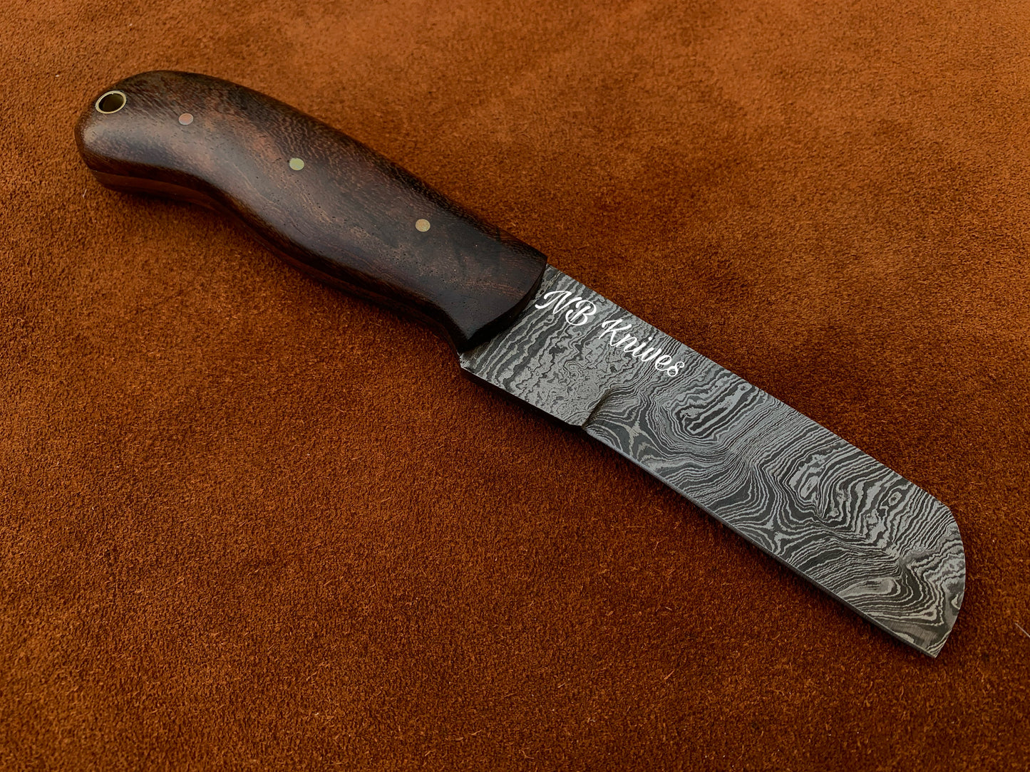 |NB KNIVES| CUSTOM HANDMADE COWBOY BULL CUTTER KNIFE WITH LEATHER SHEATH