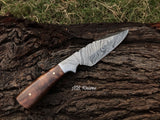 |NB KNIVES| CUSTOM HANDMADE DAMASCUS HUNTING  KNIFE Handle Walnut Wood  Bolster Damascus Steel