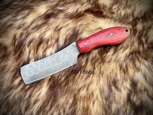 |NB KNIVES| CUSTOM HANDMADE COWBOY BULL CUTTER KNIFE WITH LEATHER SHEATH