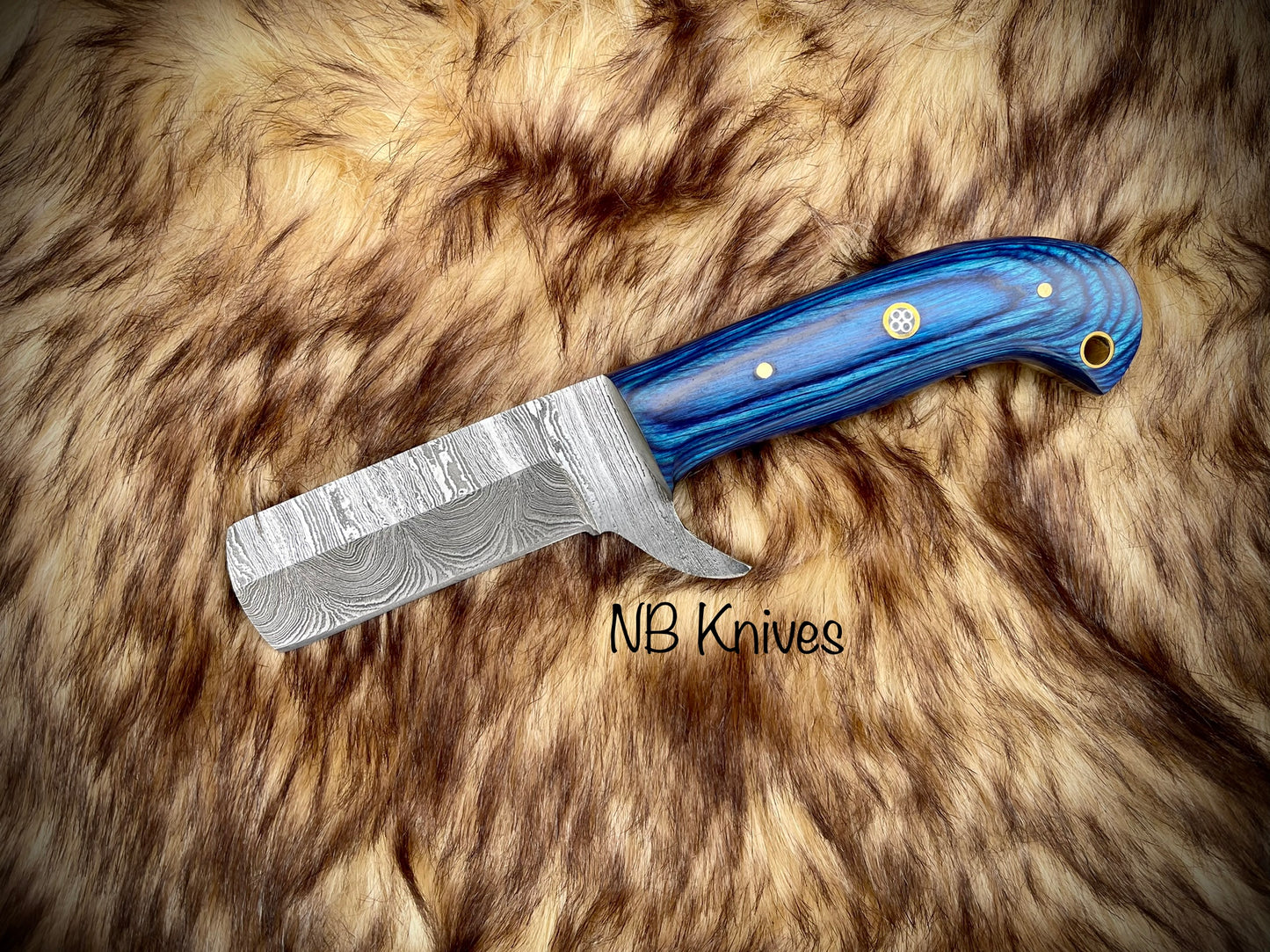 |NB KNIVES| CUSTOM HANDMADE DAMASCUS COWBOY BULL CUTTER KNIFE WITH LEATHER SHEATH
