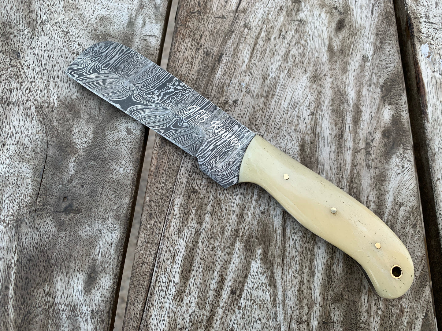 |NB KNIVES| CUSTOM HANDMADE COWBOY BULL CUTTER KNIFE WITH LEATHER SHEATH