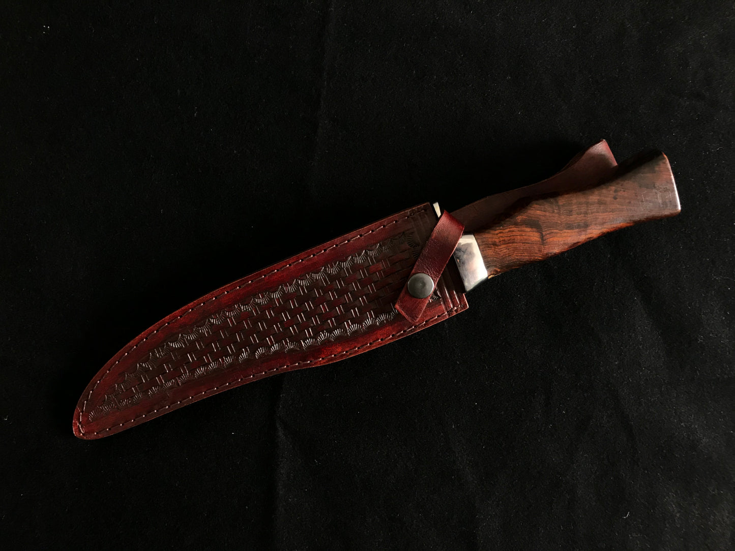 |NB KNIVES| CUSTOM HANDMADE DAMASCUS STEEL HUNTING KNIFE WITH LEATHER SHEATH