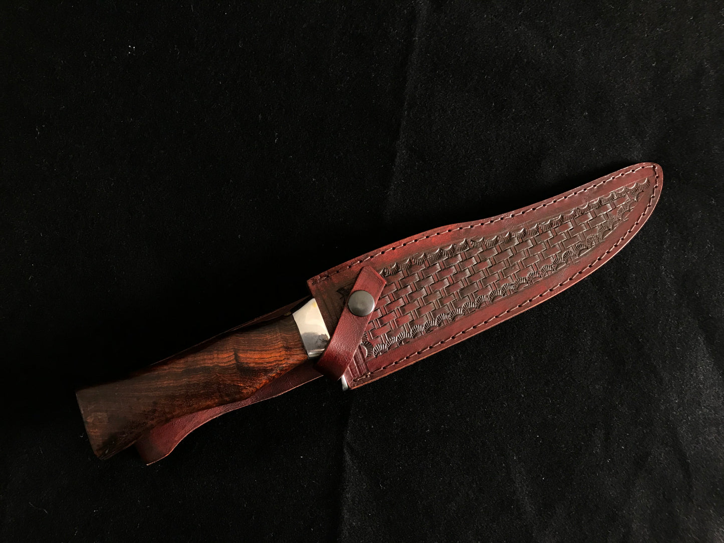 |NB KNIVES| CUSTOM HANDMADE DAMASCUS STEEL HUNTING KNIFE WITH LEATHER SHEATH