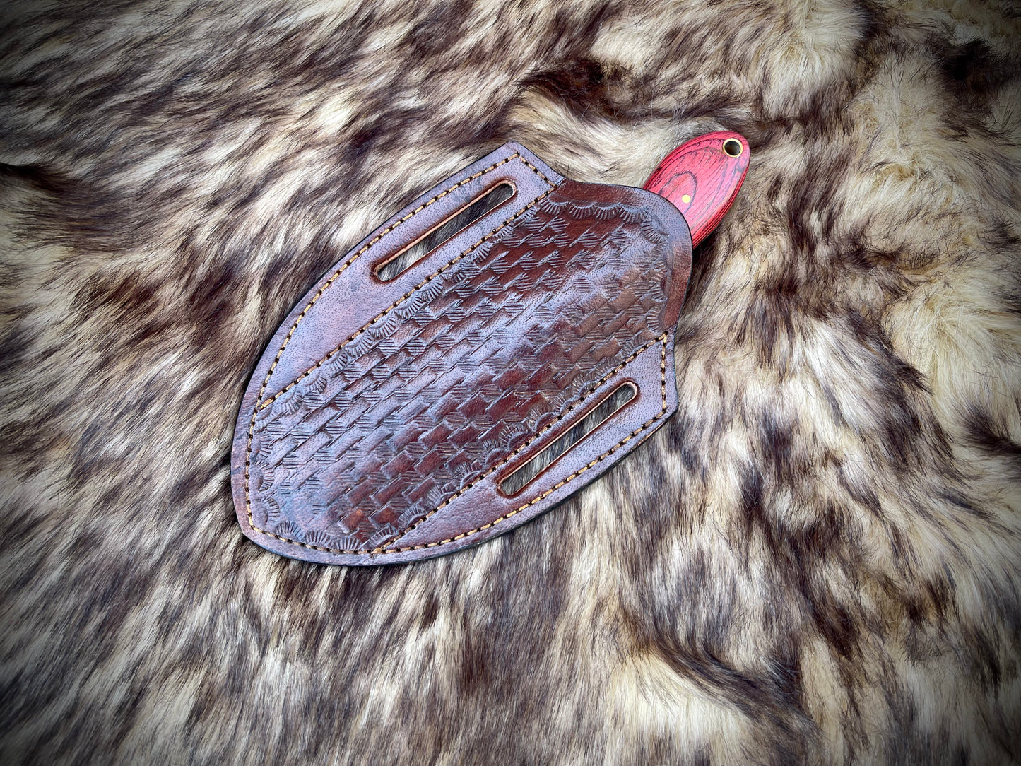 |NB KNIVES| CUSTOM HANDMADE COWBOY BULL CUTTER KNIFE WITH LEATHER SHEATH