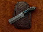 |NB KNIVES| CUSTOM HANDMADE COWBOY BULL CUTTER KNIFE WITH LEATHER SHEATH