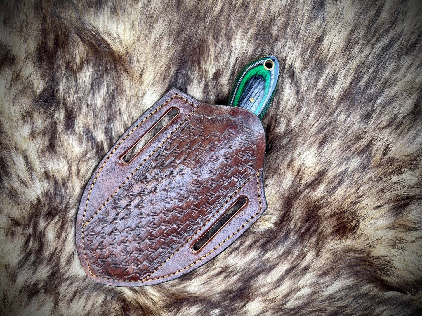 |NB KNIVES| CUSTOM HANDMADE COWBOY BULL CUTTER KNIFE WITH LEATHER SHEATH