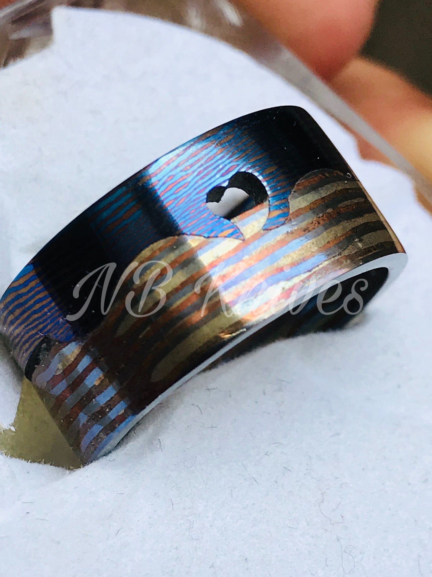 Titanium Zirconium Timascus Makume Ring #12