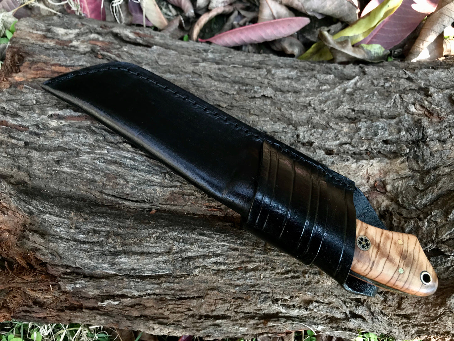|NB KNIVES| CUSTOM HANDMADE DAMSCUS TANTO BLADE KNIFE Handle: wood with Micarta