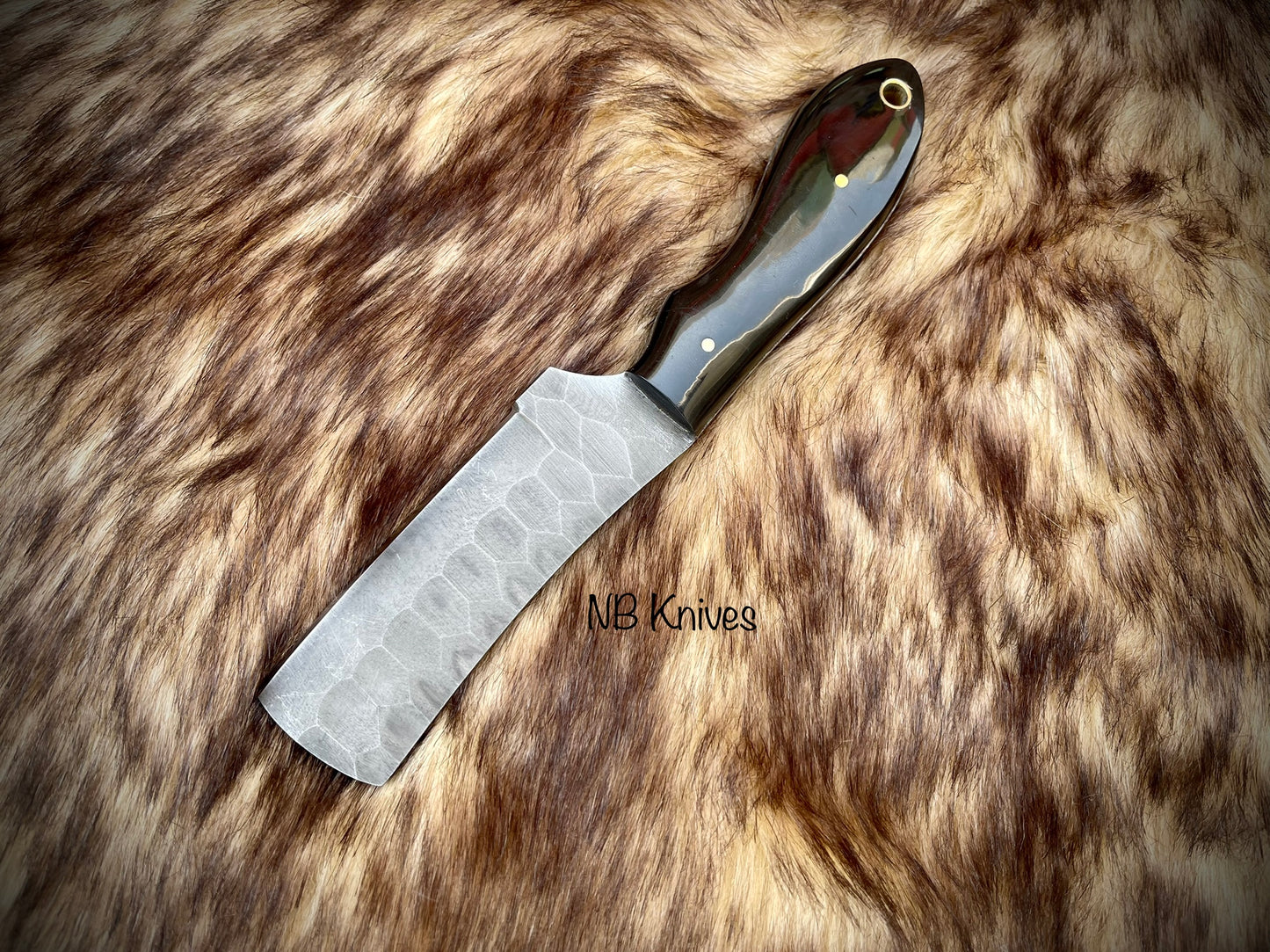 |NB KNIVES| CUSTOM HANDMADE COWBOY BULL CUTTER KNIFE WITH LEATHER SHEATH