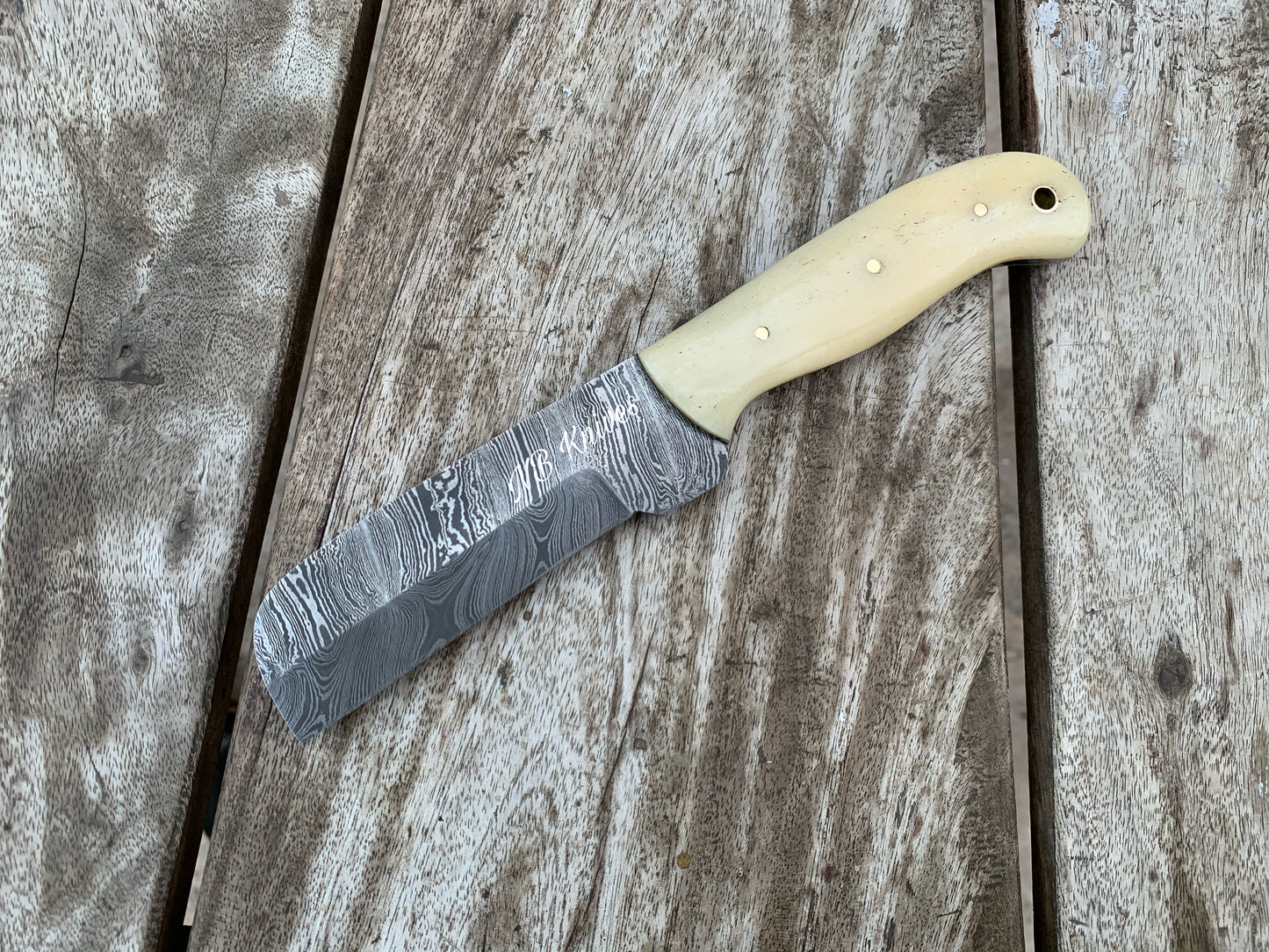|NB KNIVES| CUSTOM HANDMADE COWBOY BULL CUTTER KNIFE WITH LEATHER SHEATH