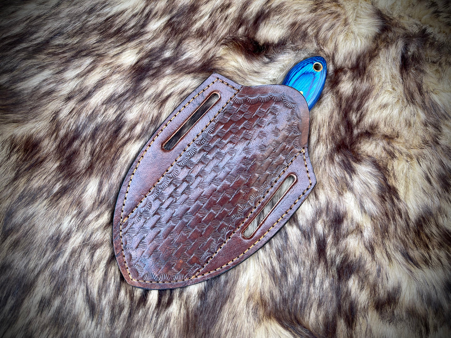 |NB KNIVES| CUSTOM HANDMADE COWBOY BULL CUTTER KNIFE WITH LEATHER SHEATH