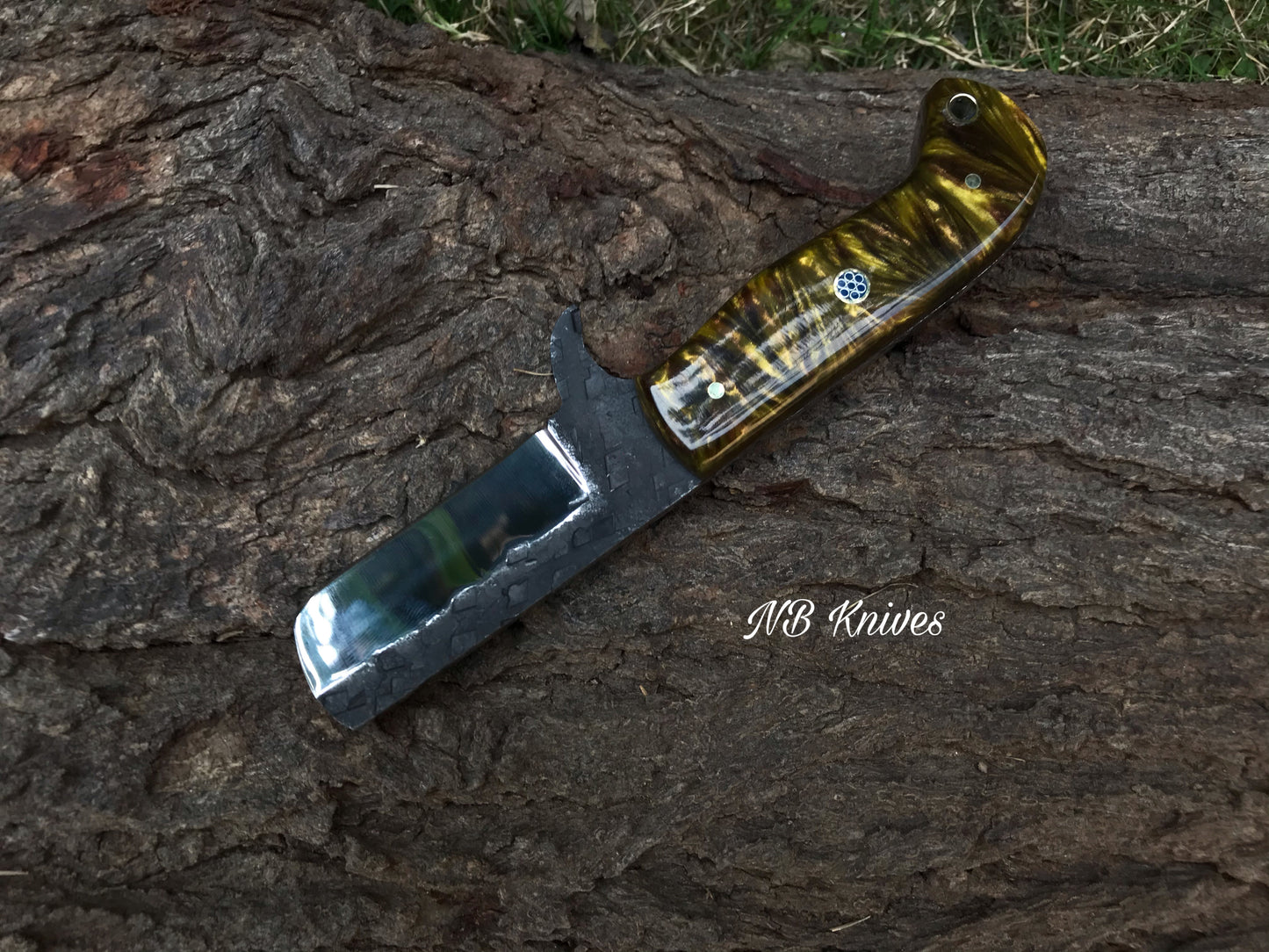 |NB KNIVES| CUSTOM HANDMADE COWBOY BULL CUTTER KNIFE WITH LEATHER SHEATH