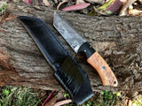 |NB KNIVES| CUSTOM HANDMADE DAMSCUS TANTO BLADE KNIFE Handle: wood with Micarta