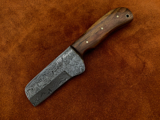 |NB KNIVES| CUSTOM HANDMADE COWBOY BULL CUTTER KNIFE WITH LEATHER SHEATH