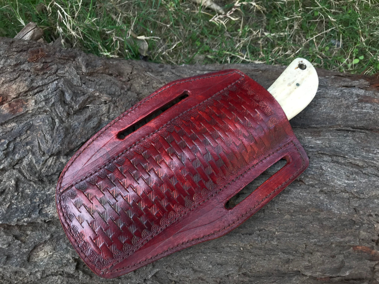 |NB KNIVES| CUSTOM HANDMADE COWBOY BULL CUTTER KNIFE WITH LEATHER SHEATH