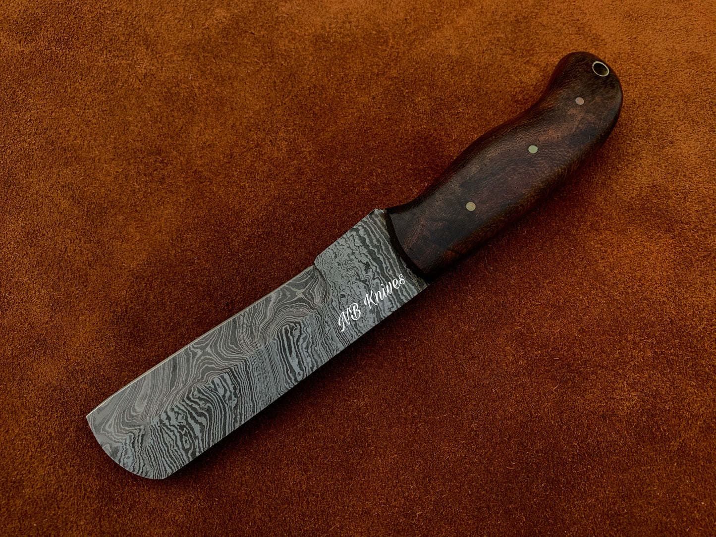 |NB KNIVES| CUSTOM HANDMADE COWBOY BULL CUTTER KNIFE WITH LEATHER SHEATH