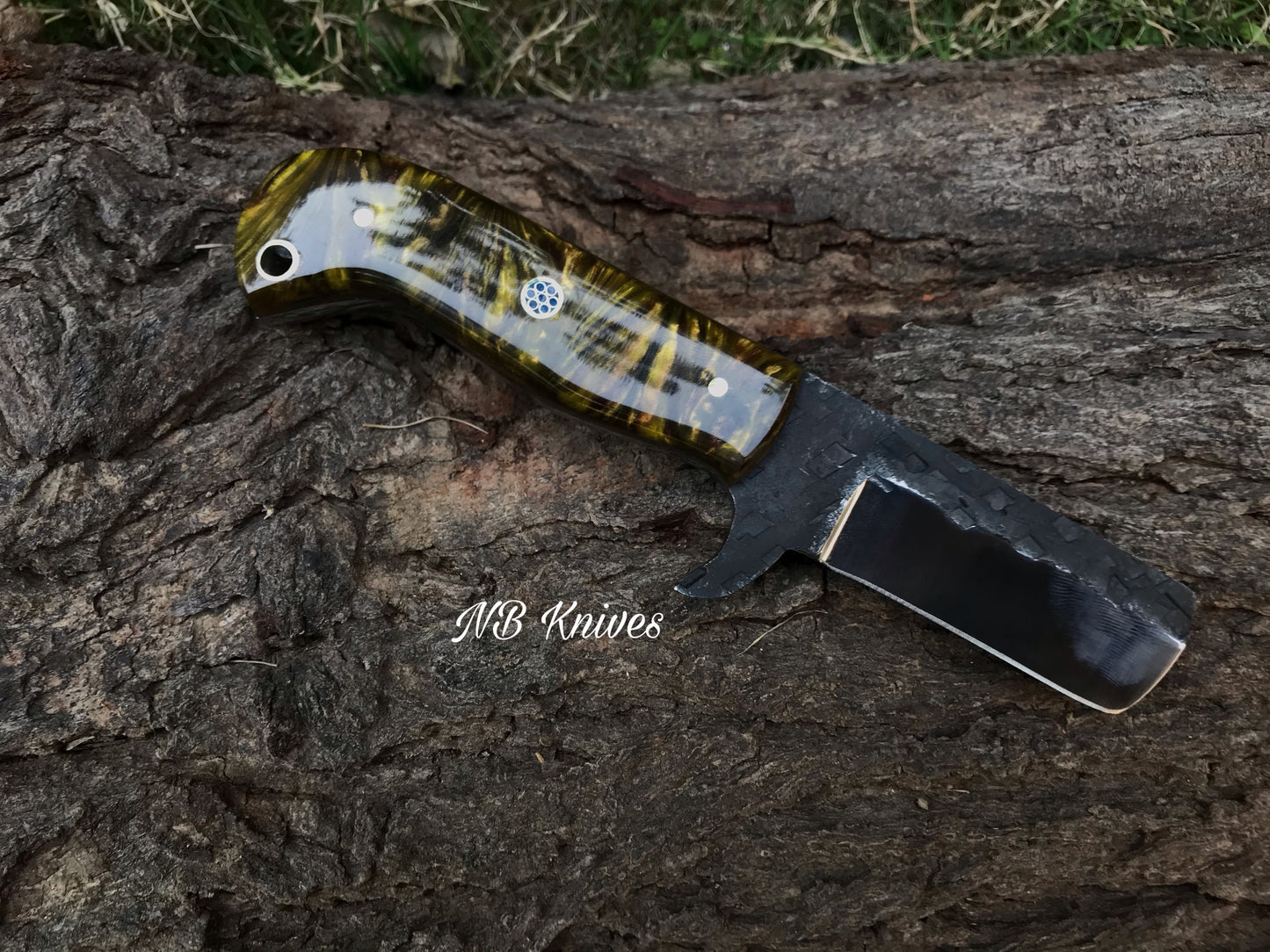 |NB KNIVES| CUSTOM HANDMADE COWBOY BULL CUTTER KNIFE WITH LEATHER SHEATH