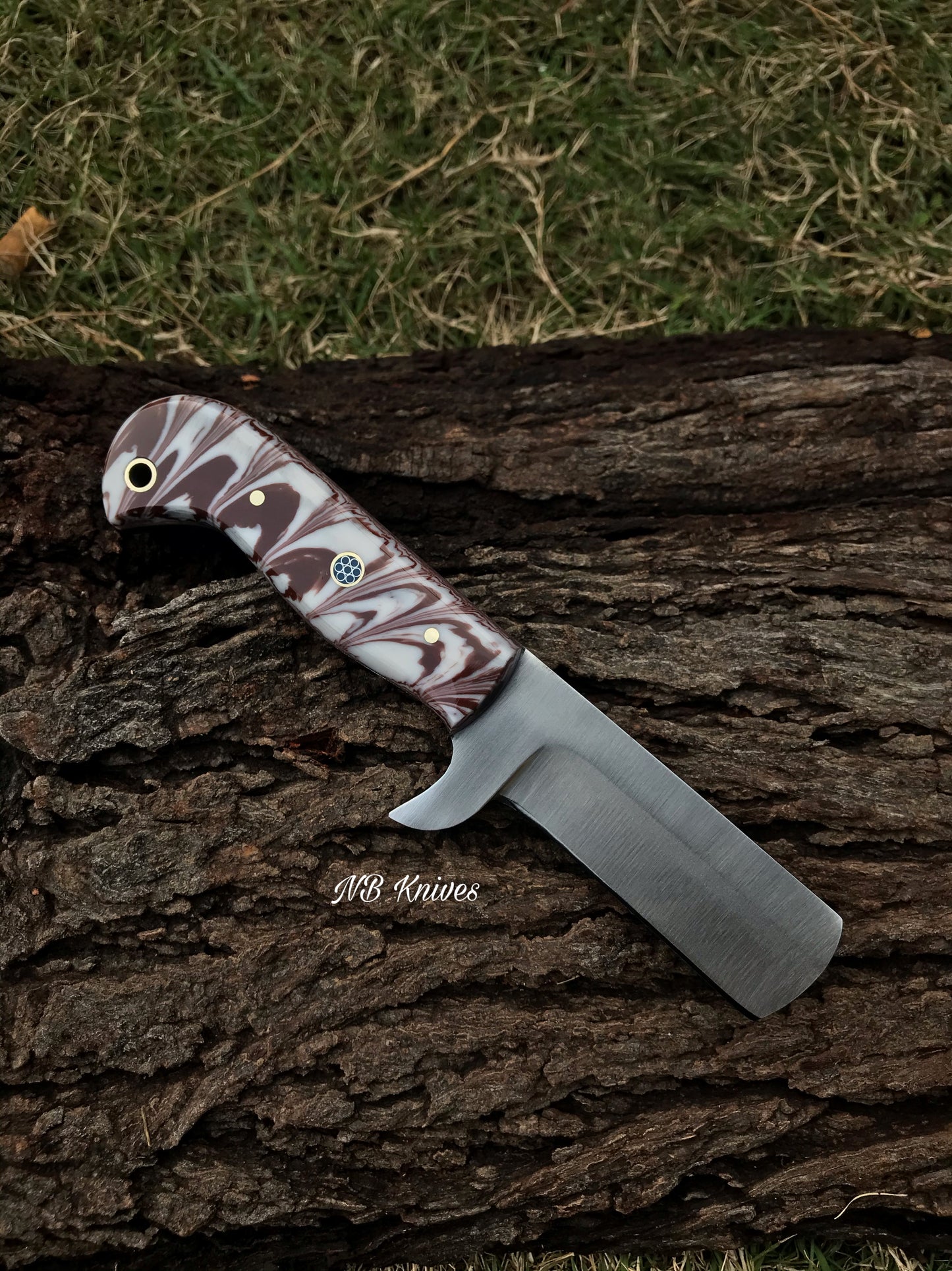 CUSTOM HANDMADE COW BOY BULL CUTTER KNIFE WITH LEATHER SHEATH