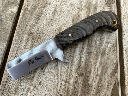 |NB KNIVES| CUSTOM HANDMADE COWBOY BULL CUTTER KNIFE WITH LEATHER SHEATH