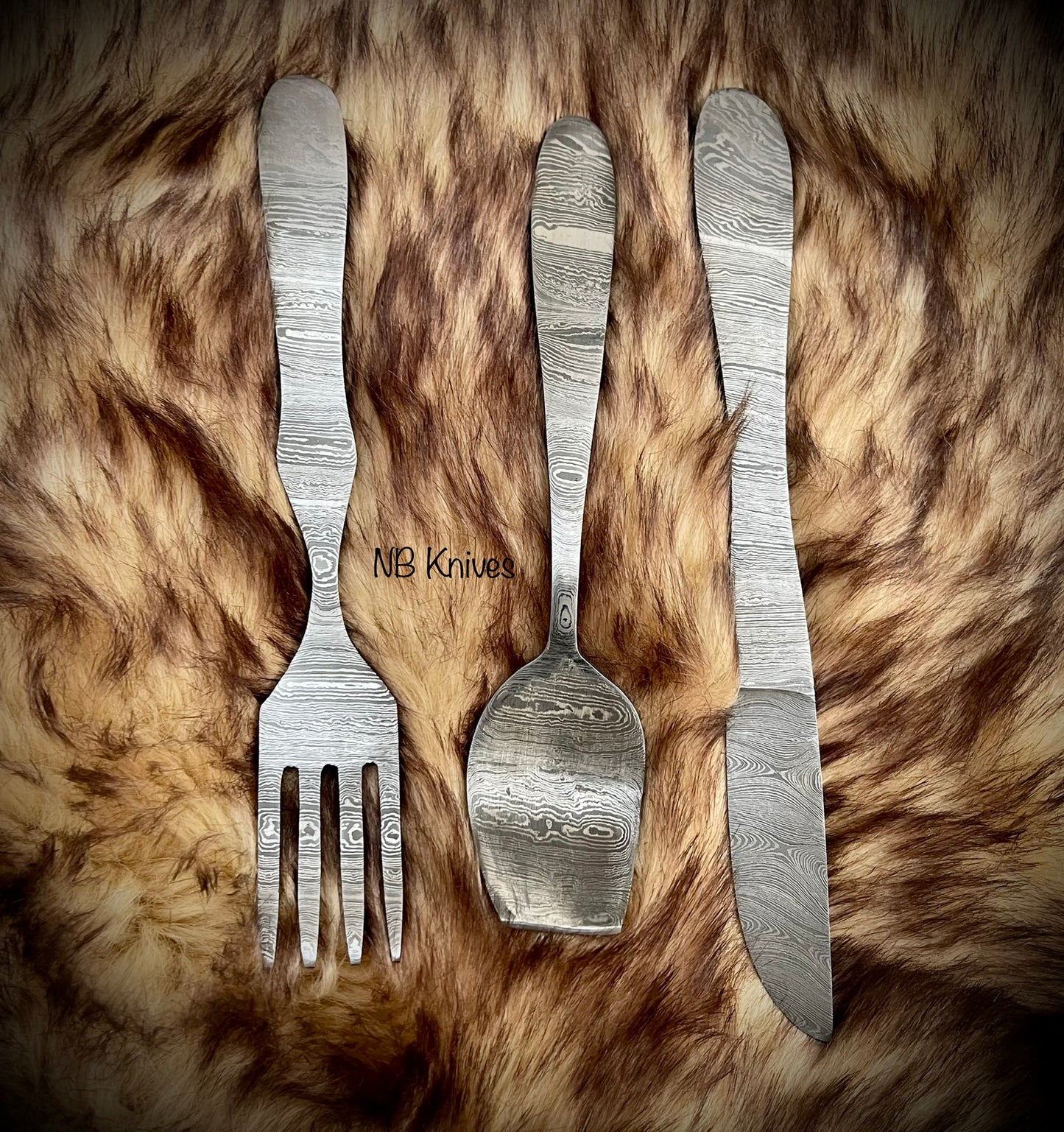 |NB KNIVES| CUSTOM HANDMADE DAMASCUS STEEL CUTLERY SET BEST GIFT
