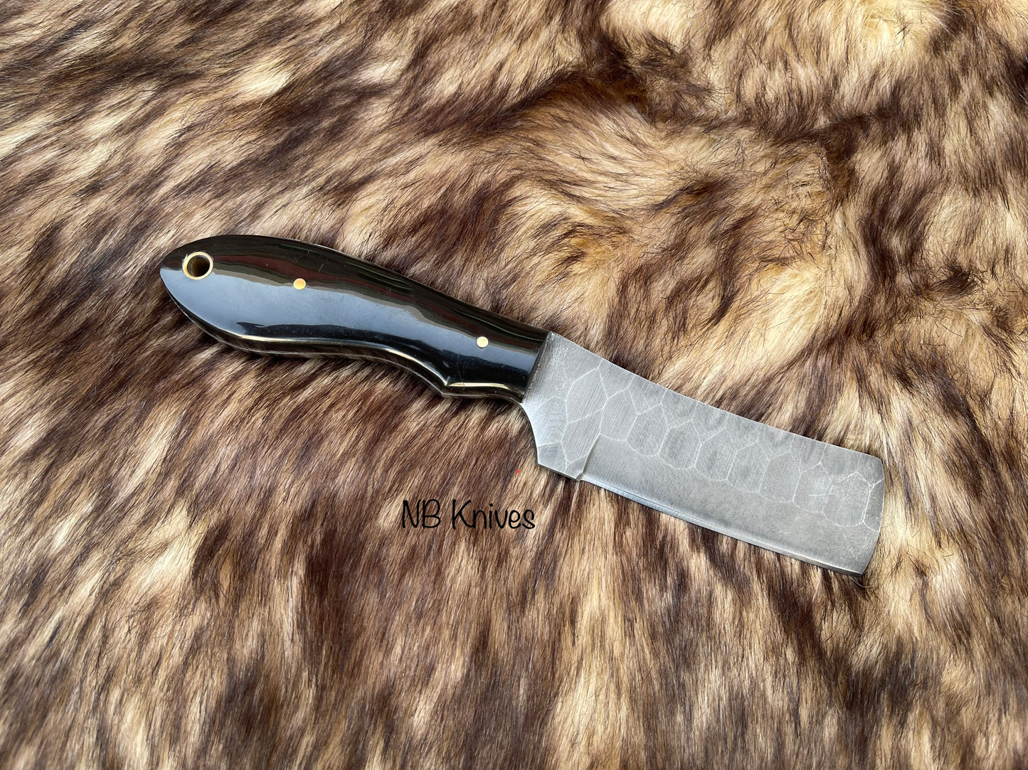 |NB KNIVES| CUSTOM HANDMADE COWBOY BULL CUTTER KNIFE WITH LEATHER SHEATH
