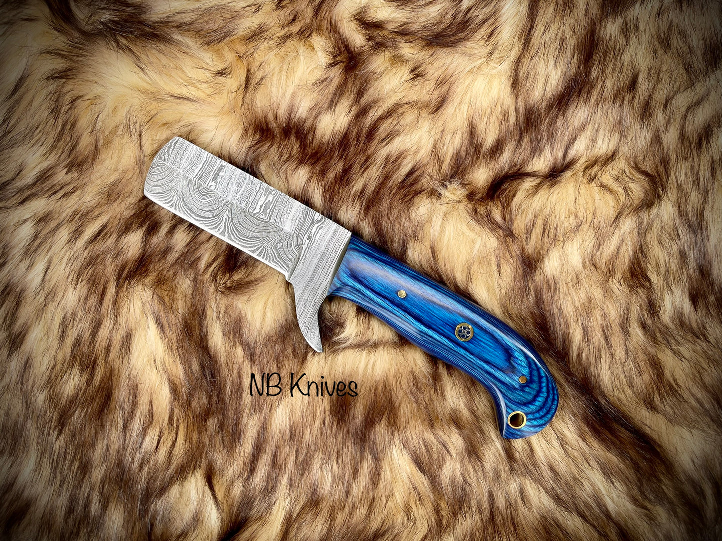 |NB KNIVES| CUSTOM HANDMADE DAMASCUS COWBOY BULL CUTTER KNIFE WITH LEATHER SHEATH