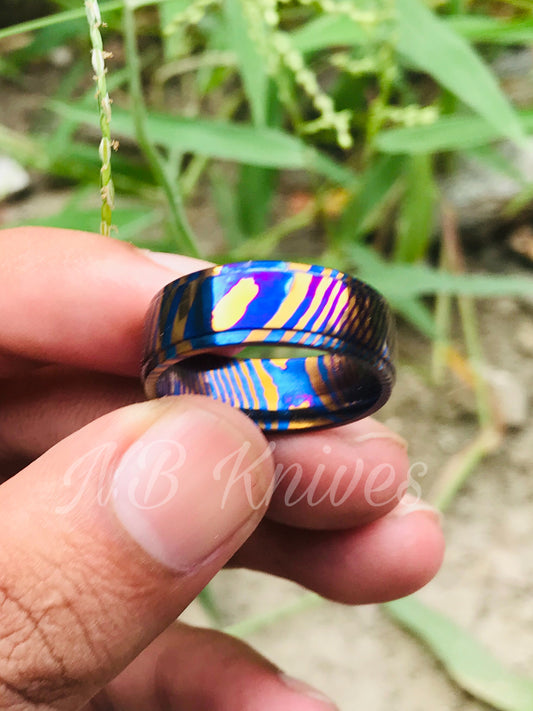 Titanium Zirconium Timascus Ring #5