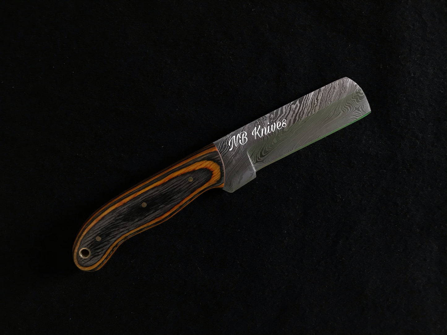 |NB KNIVES| CUSTOM HANDMADE DAMASCUS COWBOY BULL CUTTER KNIFE WITH LEATHER SHEATH