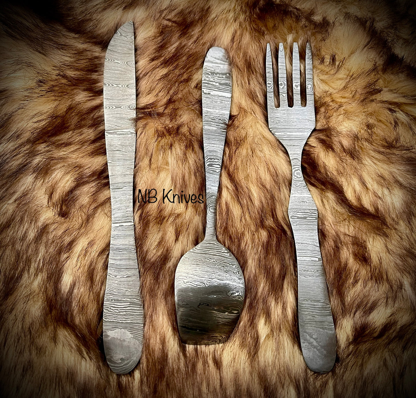 |NB KNIVES| CUSTOM HANDMADE DAMASCUS STEEL CUTLERY SET BEST GIFT