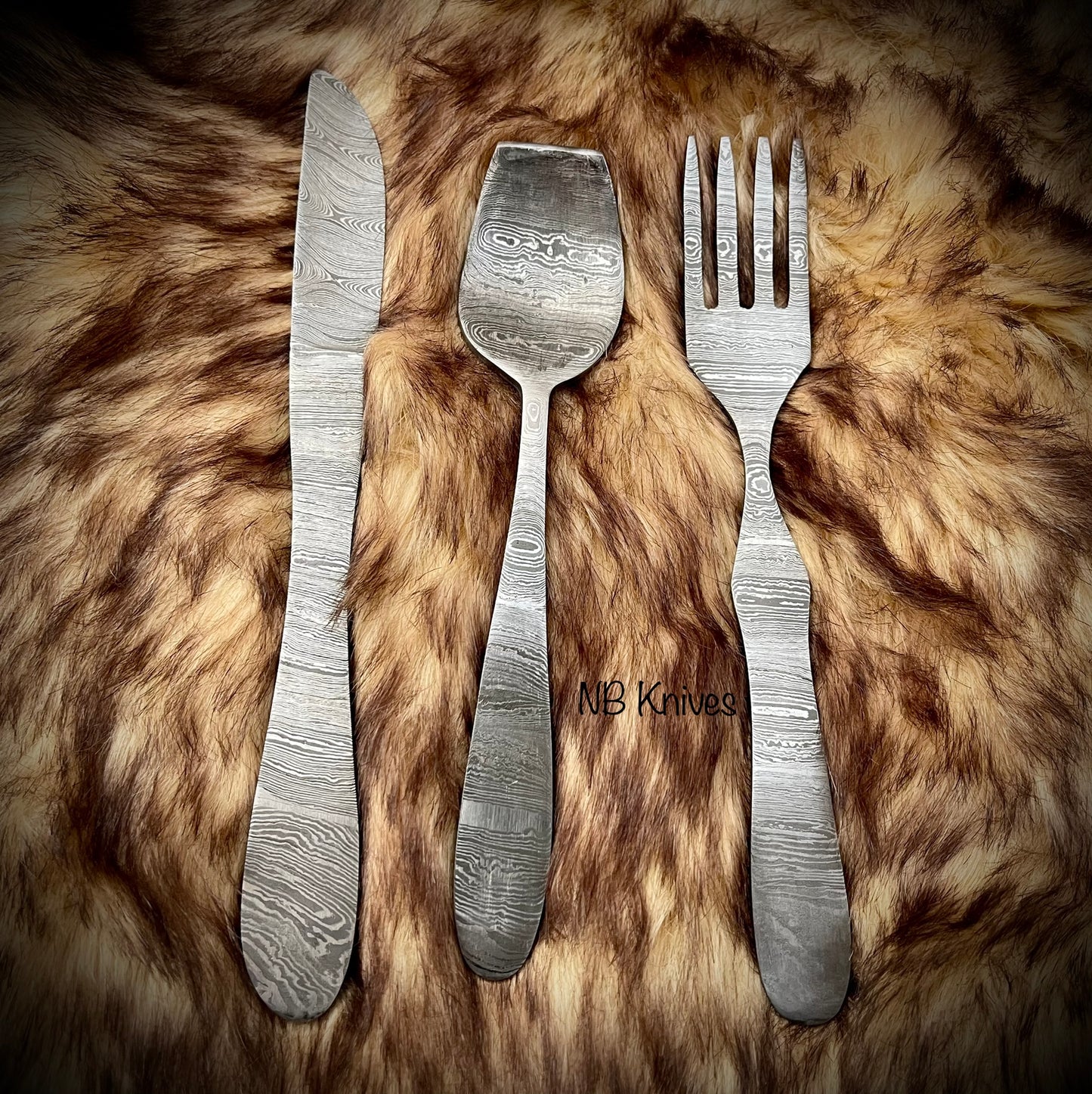 |NB KNIVES| CUSTOM HANDMADE DAMASCUS STEEL CUTLERY SET BEST GIFT