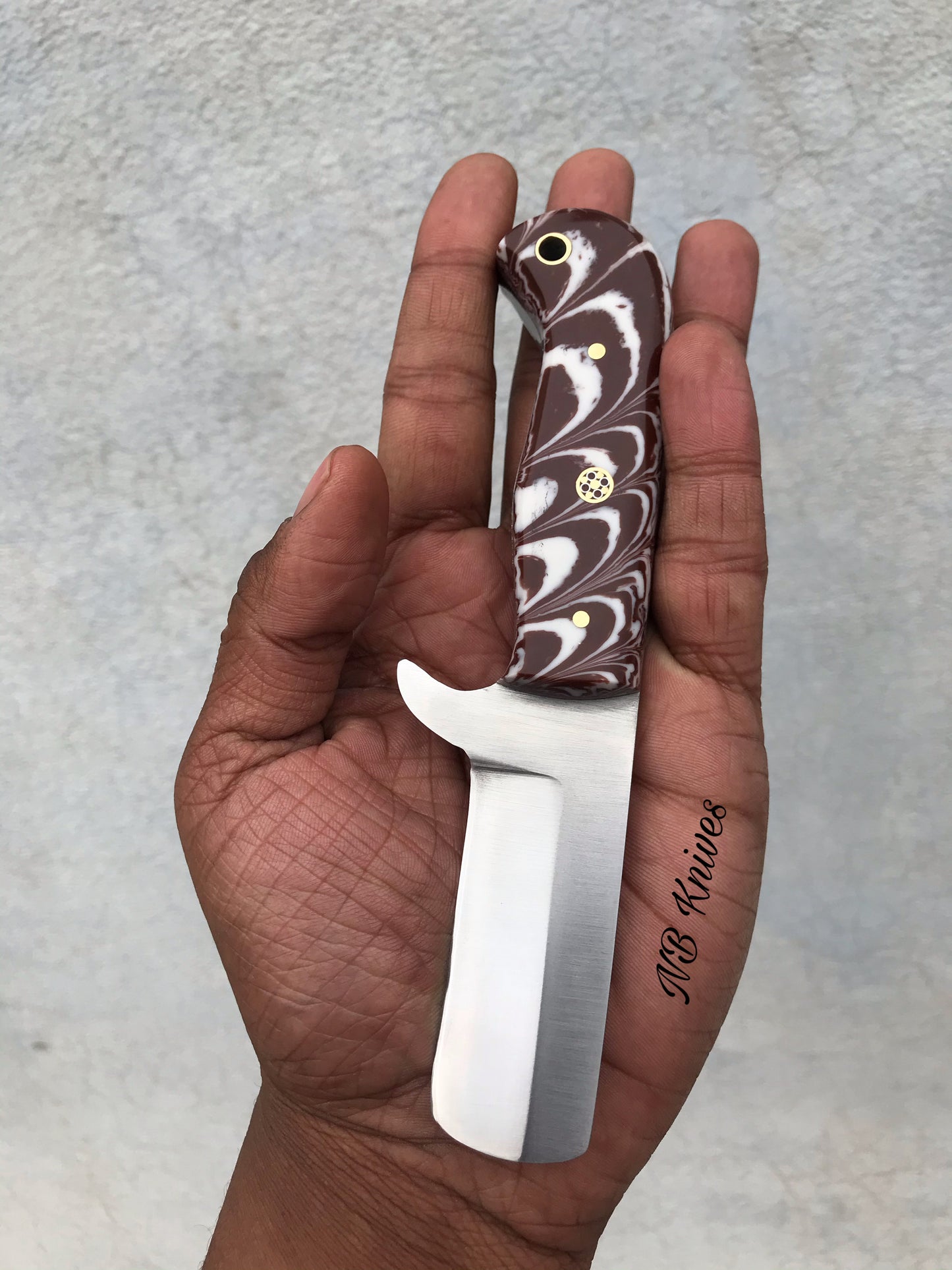 CUSTOM HANDMADE COW BOY BULL CUTTER KNIFE WITH LEATHER SHEATH