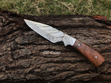 |NB KNIVES| CUSTOM HANDMADE DAMASCUS HUNTING  KNIFE Handle Walnut Wood  Bolster Damascus Steel