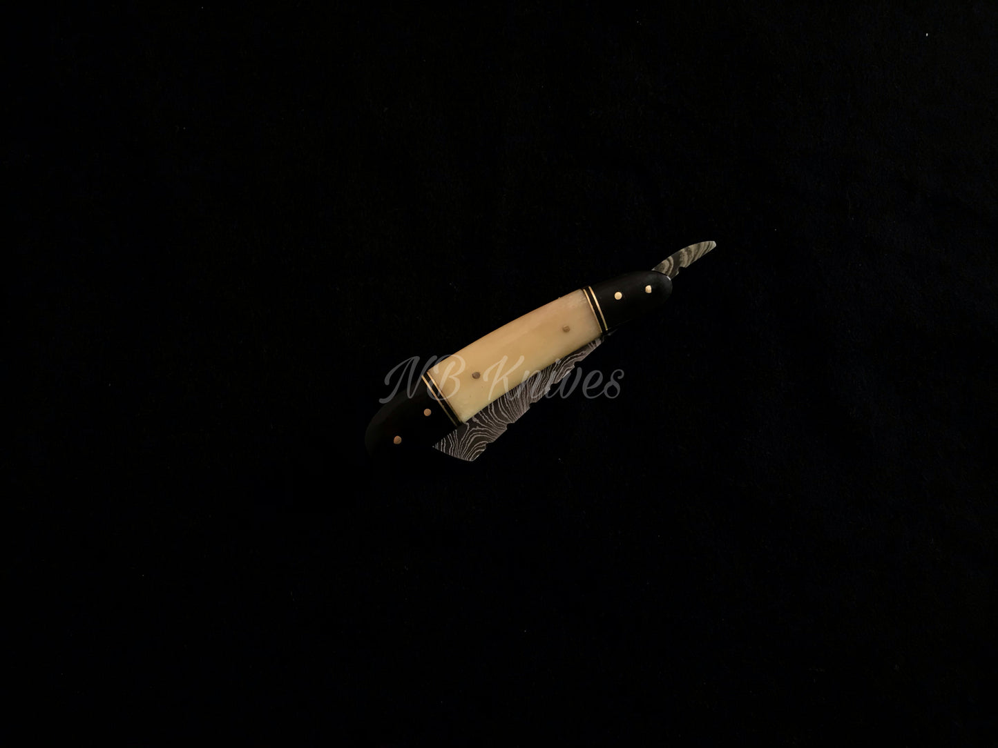|NB KNIVES| CUSTOM HANDMADE DAMASCUS RAZOR WITH LEATHER SHEATH
