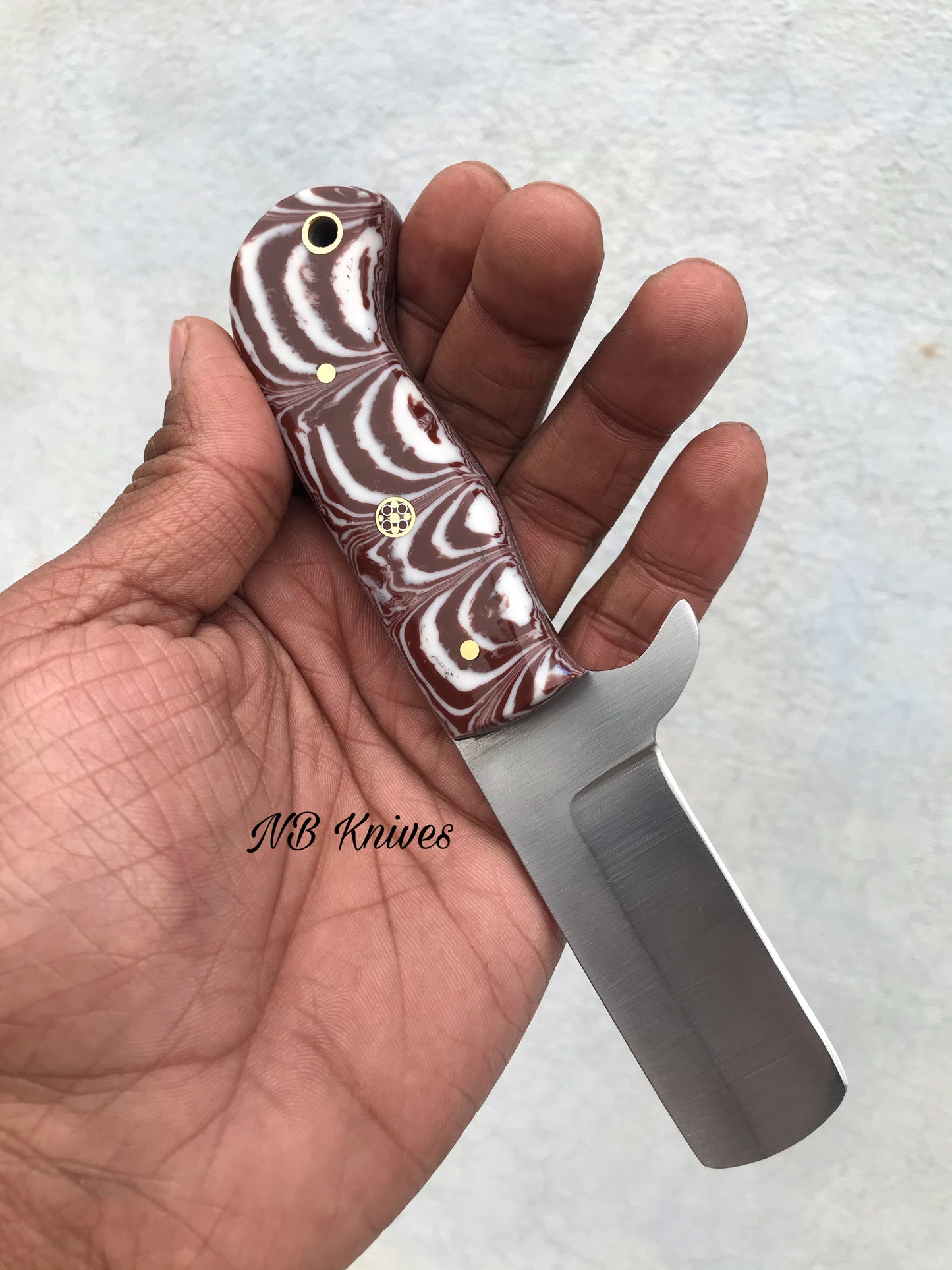 CUSTOM HANDMADE COW BOY BULL CUTTER KNIFE WITH LEATHER SHEATH