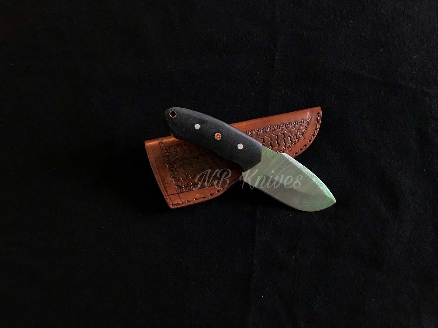 |NB KNIVES| Custom Handmade Damascus Hunting Knife Micarta Handle