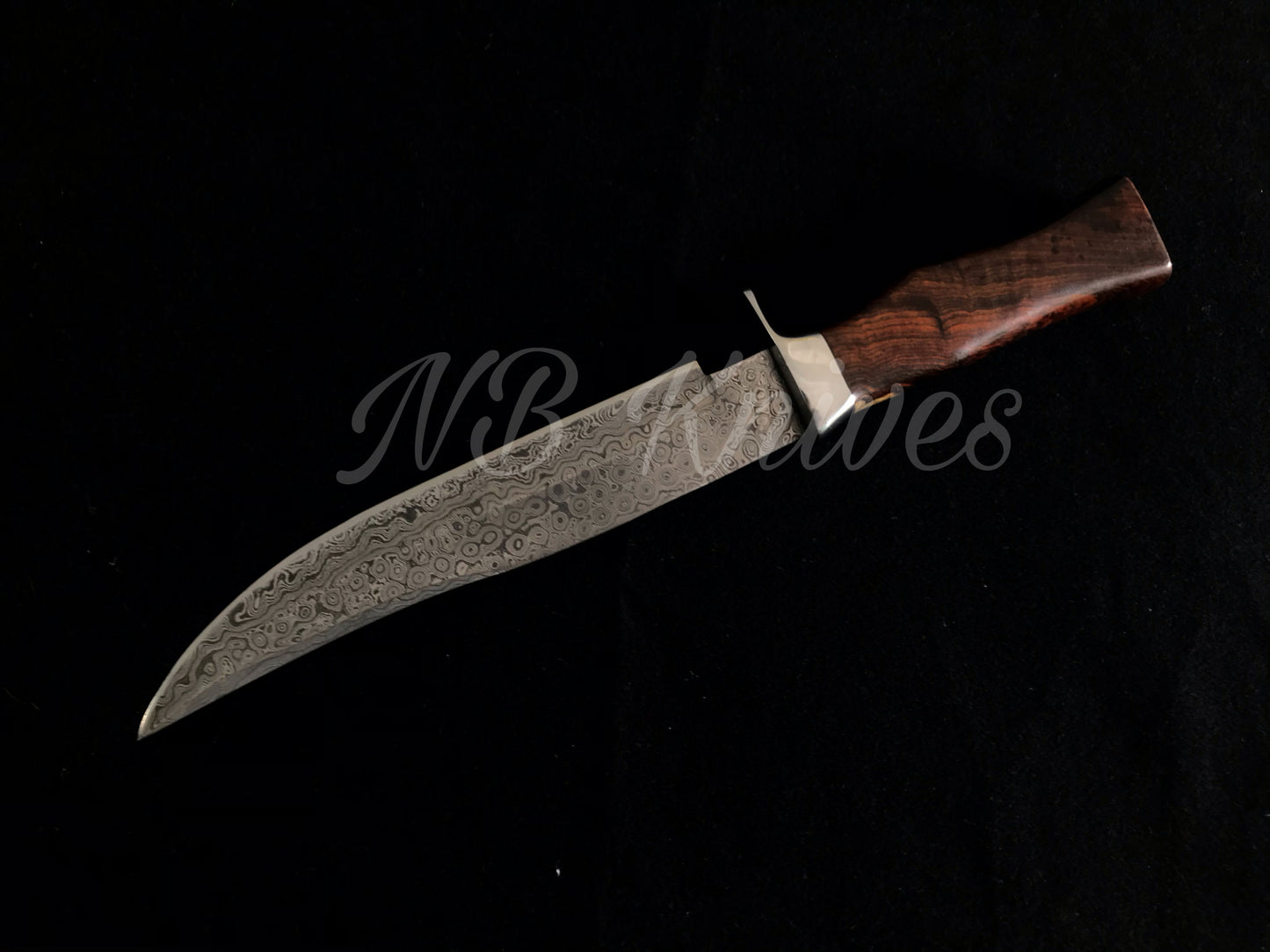 |NB KNIVES| CUSTOM HANDMADE DAMASCUS STEEL HUNTING KNIFE WITH LEATHER SHEATH